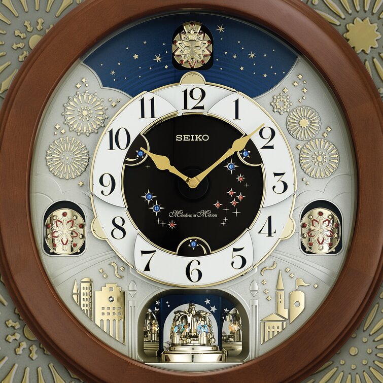 Seiko Wood Wall Clock Wayfair